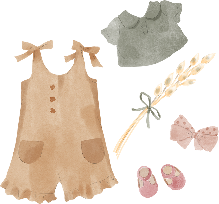 Watercolor Boho Romantic Baby Clothing